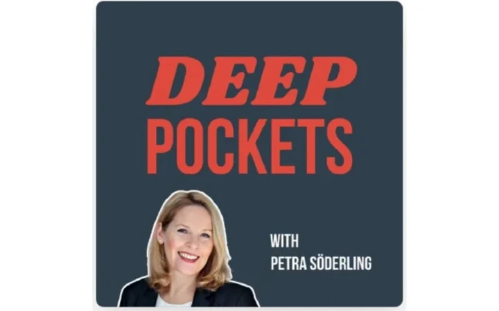 Deep Pockets podcast cover art with host Petra Söderling.